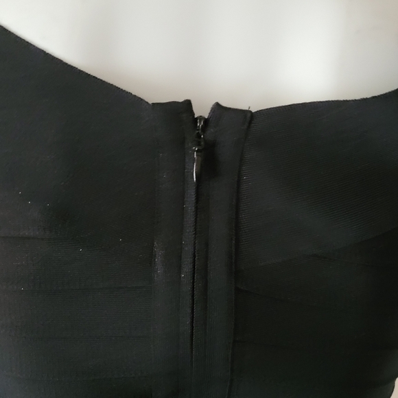 Dress The Population Maia Bateau Neck Body-Con Black Dress Size XS - Picture 7 of 11